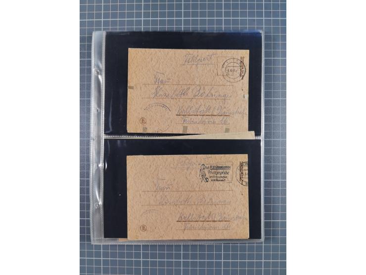 1940/45, Hitlers Geheimwaffen. Dokumentation von 17 Belegen zu den Fernwaffenprojekten V 1 und V 2/A 4, dabei seltene Belege,