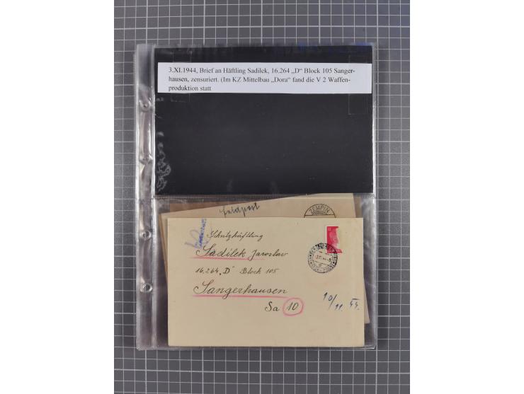 1940/45, Hitlers Geheimwaffen. Dokumentation von 17 Belegen zu den Fernwaffenprojekten V 1 und V 2/A 4, dabei seltene Belege,