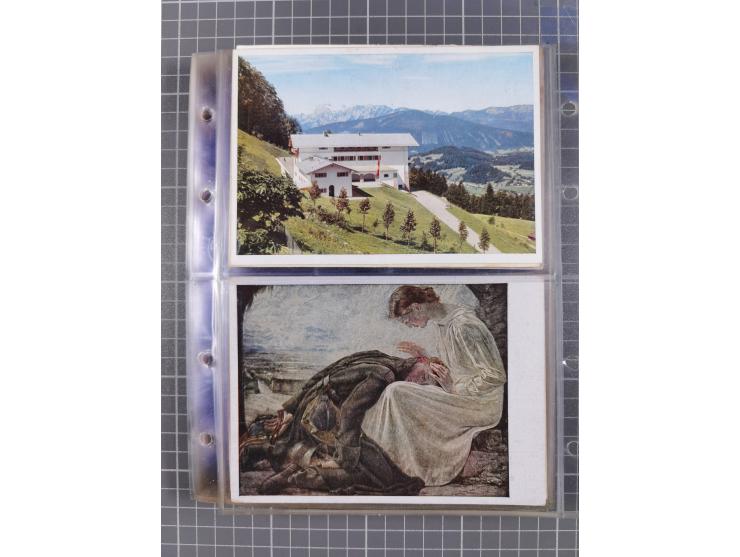 1933/45, Propaganda, Album mit 332 Propagandakarten: 275 Ansichtskarten mit etlichen besseren Stücken (1 Repro), 12 Gedenkblä