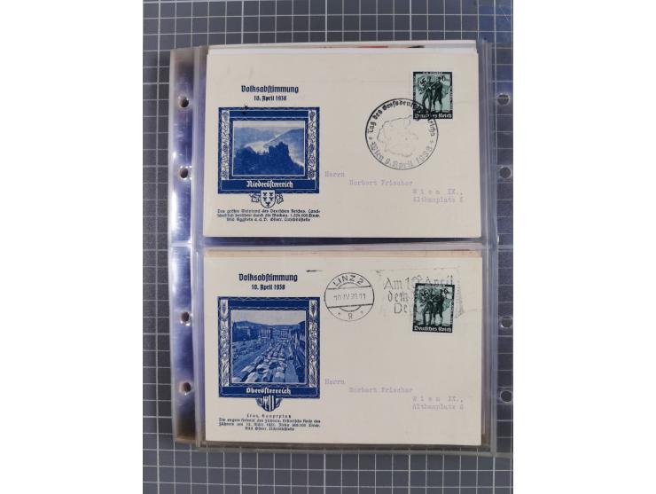 1933/45, Propaganda, Album mit 332 Propagandakarten: 275 Ansichtskarten mit etlichen besseren Stücken (1 Repro), 12 Gedenkblä