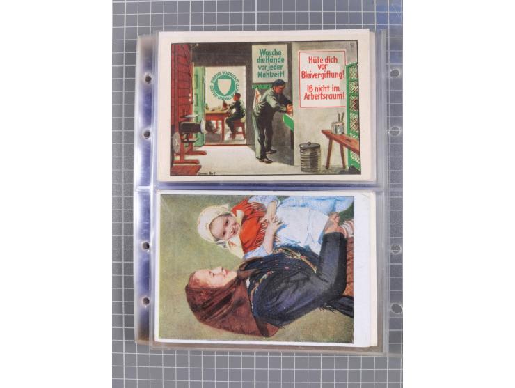 1933/45, Propaganda, Album mit 332 Propagandakarten: 275 Ansichtskarten mit etlichen besseren Stücken (1 Repro), 12 Gedenkblä