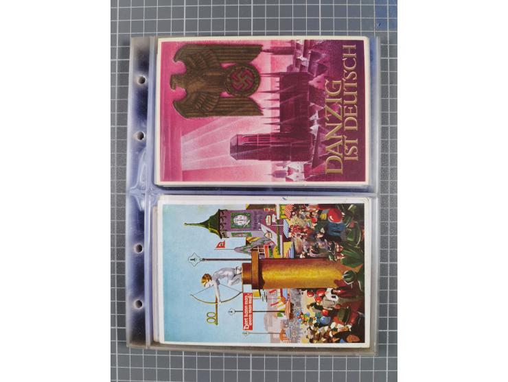 1933/45, Propaganda, Album mit 332 Propagandakarten: 275 Ansichtskarten mit etlichen besseren Stücken (1 Repro), 12 Gedenkblä