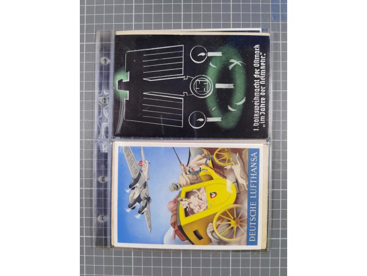 1933/45, Propaganda, Album mit 332 Propagandakarten: 275 Ansichtskarten mit etlichen besseren Stücken (1 Repro), 12 Gedenkblä