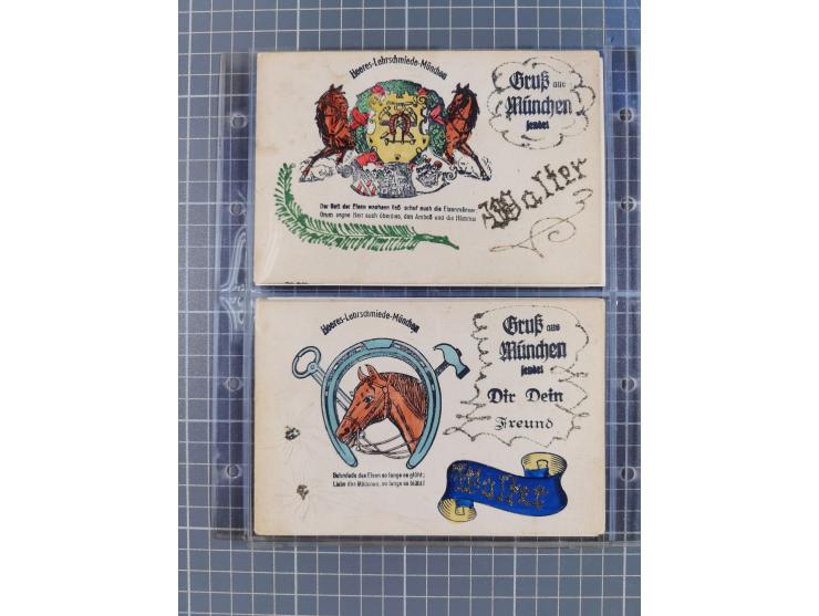 1933/45, Propaganda, Album mit 332 Propagandakarten: 275 Ansichtskarten mit etlichen besseren Stücken (1 Repro), 12 Gedenkblä