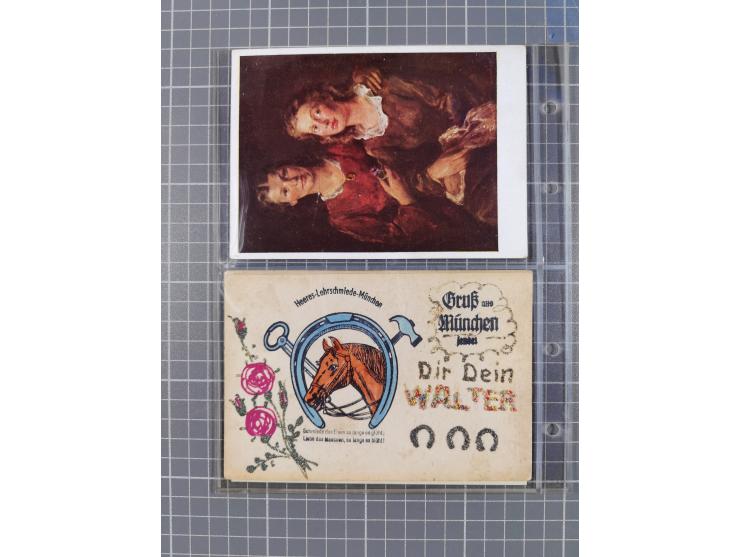 1933/45, Propaganda, Album mit 332 Propagandakarten: 275 Ansichtskarten mit etlichen besseren Stücken (1 Repro), 12 Gedenkblä