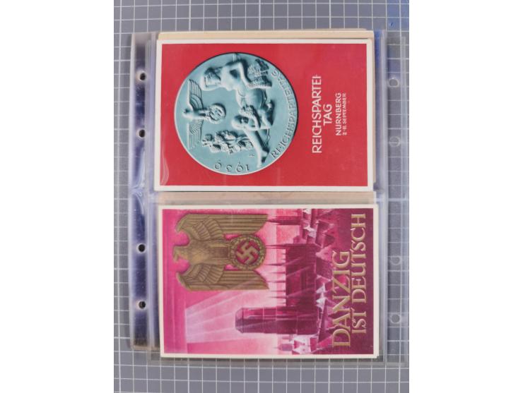 1933/45, Propaganda, Album mit 332 Propagandakarten: 275 Ansichtskarten mit etlichen besseren Stücken (1 Repro), 12 Gedenkblä