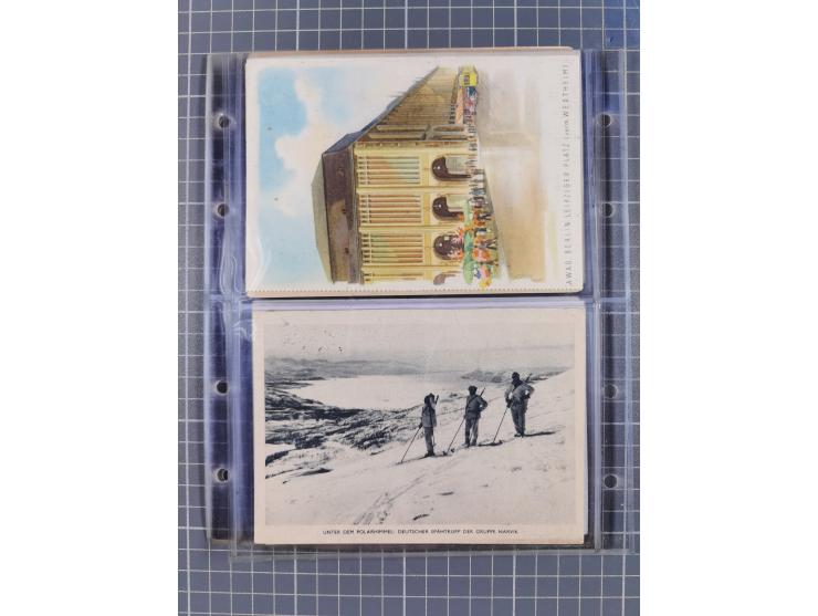 1933/45, Propaganda, Album mit 332 Propagandakarten: 275 Ansichtskarten mit etlichen besseren Stücken (1 Repro), 12 Gedenkblä