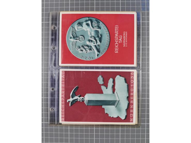 1933/45, Propaganda, Album mit 332 Propagandakarten: 275 Ansichtskarten mit etlichen besseren Stücken (1 Repro), 12 Gedenkblä