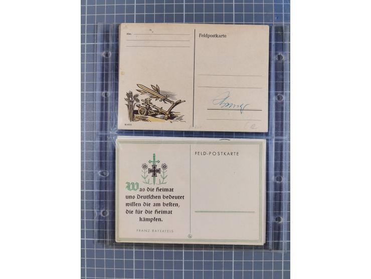 1933/45, Propaganda, Album mit 332 Propagandakarten: 275 Ansichtskarten mit etlichen besseren Stücken (1 Repro), 12 Gedenkblä