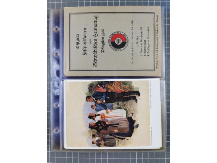 1933/45, Propaganda, Album mit 332 Propagandakarten: 275 Ansichtskarten mit etlichen besseren Stücken (1 Repro), 12 Gedenkblä