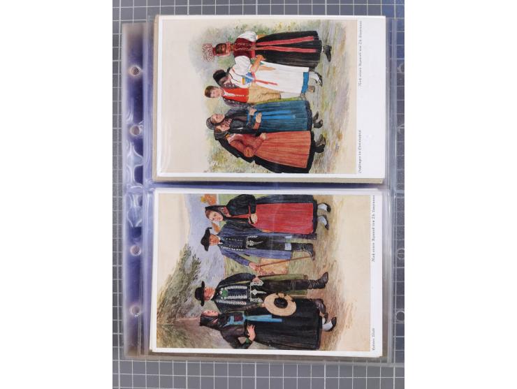 1933/45, Propaganda, Album mit 332 Propagandakarten: 275 Ansichtskarten mit etlichen besseren Stücken (1 Repro), 12 Gedenkblä