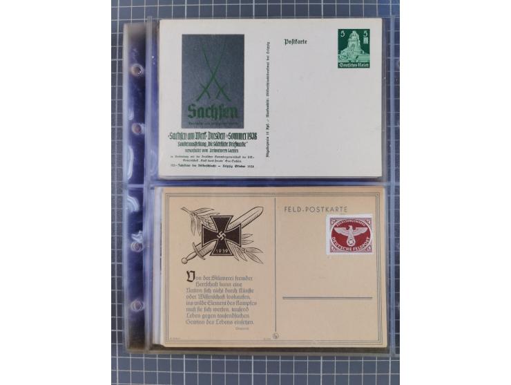 1933/45, Propaganda, Album mit 332 Propagandakarten: 275 Ansichtskarten mit etlichen besseren Stücken (1 Repro), 12 Gedenkblä