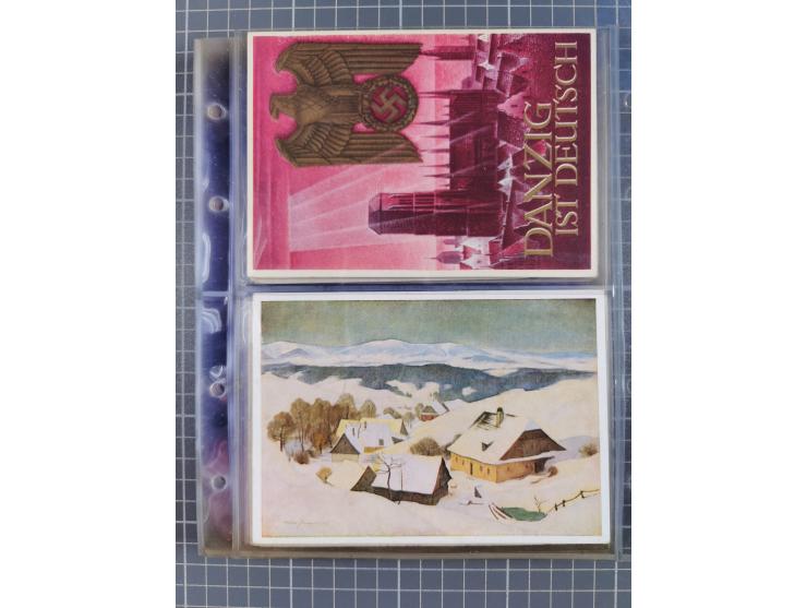 1933/45, Propaganda, Album mit 332 Propagandakarten: 275 Ansichtskarten mit etlichen besseren Stücken (1 Repro), 12 Gedenkblä