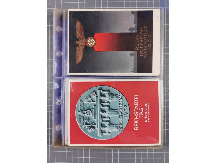 1933/45, Propaganda, Album mit 332 Propagandakarten: 275 Ansichtskarten mit etlichen besseren Stücken (1 Repro), 12 Gedenkblä