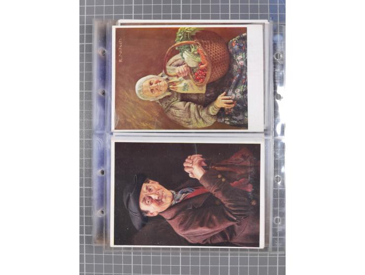 1933/45, Propaganda, Album mit 332 Propagandakarten: 275 Ansichtskarten mit etlichen besseren Stücken (1 Repro), 12 Gedenkblä