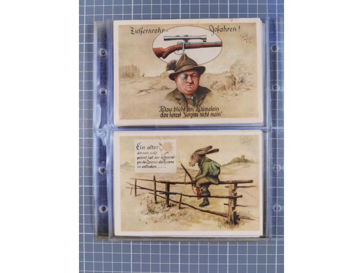 1933/45, Propaganda, Album mit 332 Propagandakarten: 275 Ansichtskarten mit etlichen besseren Stücken (1 Repro), 12 Gedenkblä