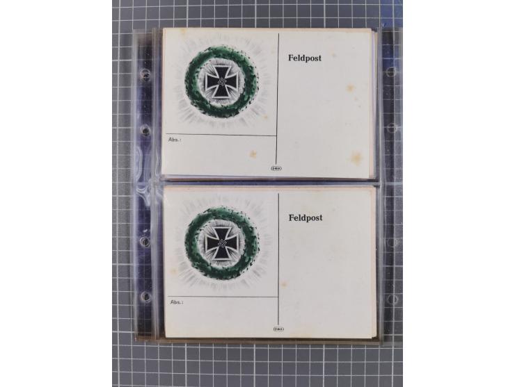 1933/45, Propaganda, Album mit 332 Propagandakarten: 275 Ansichtskarten mit etlichen besseren Stücken (1 Repro), 12 Gedenkblä