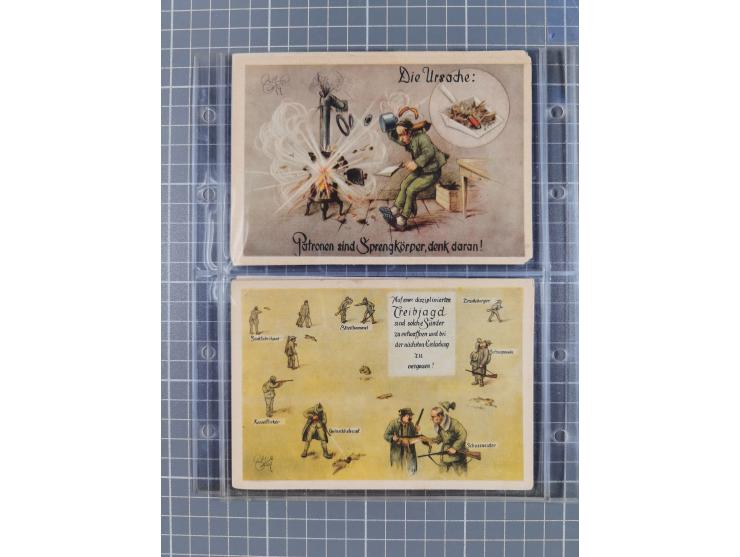 1933/45, Propaganda, Album mit 332 Propagandakarten: 275 Ansichtskarten mit etlichen besseren Stücken (1 Repro), 12 Gedenkblä
