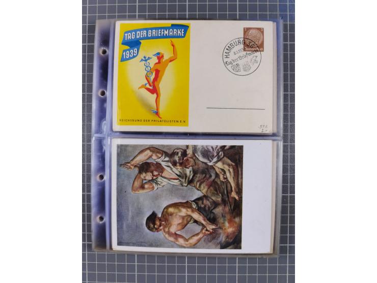 1933/45, Propaganda, Album mit 332 Propagandakarten: 275 Ansichtskarten mit etlichen besseren Stücken (1 Repro), 12 Gedenkblä