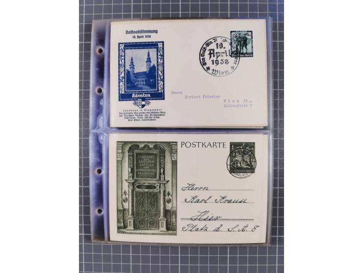 1933/45, Propaganda, Album mit 332 Propagandakarten: 275 Ansichtskarten mit etlichen besseren Stücken (1 Repro), 12 Gedenkblä