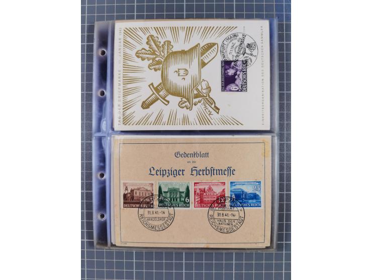 1933/45, Propaganda, Album mit 332 Propagandakarten: 275 Ansichtskarten mit etlichen besseren Stücken (1 Repro), 12 Gedenkblä