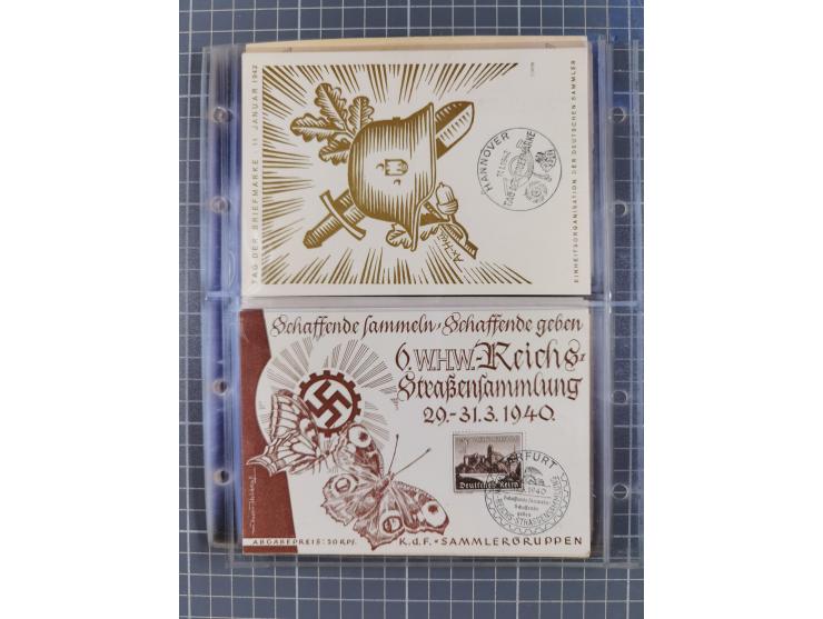 1933/45, Propaganda, Album mit 332 Propagandakarten: 275 Ansichtskarten mit etlichen besseren Stücken (1 Repro), 12 Gedenkblä