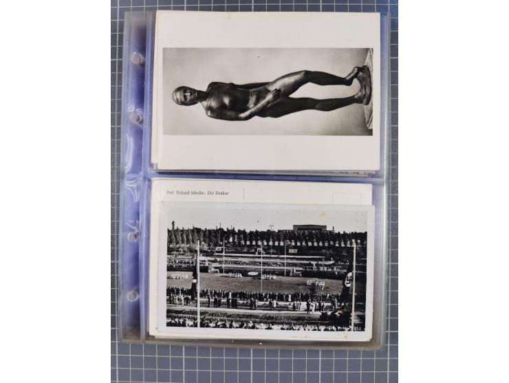 1933/45, Propaganda, Album mit 332 Propagandakarten: 275 Ansichtskarten mit etlichen besseren Stücken (1 Repro), 12 Gedenkblä