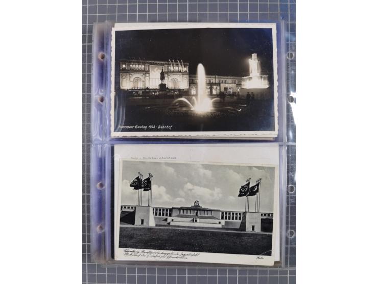 1933/45, Propaganda, Album mit 332 Propagandakarten: 275 Ansichtskarten mit etlichen besseren Stücken (1 Repro), 12 Gedenkblä