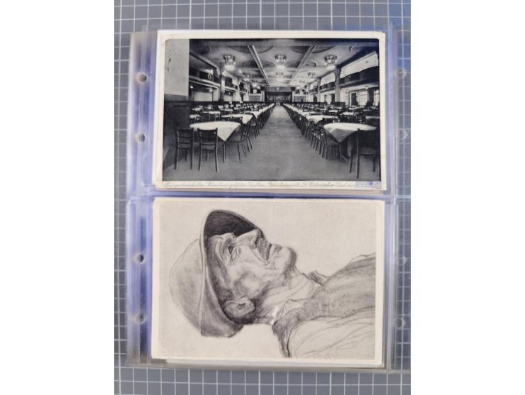 1933/45, Propaganda, Album mit 332 Propagandakarten: 275 Ansichtskarten mit etlichen besseren Stücken (1 Repro), 12 Gedenkblä