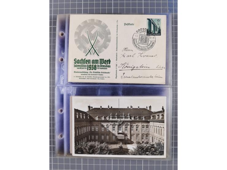 1933/45, Propaganda, Album mit 332 Propagandakarten: 275 Ansichtskarten mit etlichen besseren Stücken (1 Repro), 12 Gedenkblä