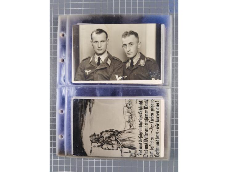 1933/45, Propaganda, Album mit 332 Propagandakarten: 275 Ansichtskarten mit etlichen besseren Stücken (1 Repro), 12 Gedenkblä