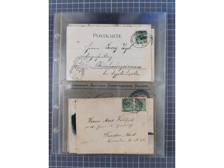 1866/1956, Bahnpost 245 Briefe, Karten, dabei 136 Belege AD/Kaiserreich
