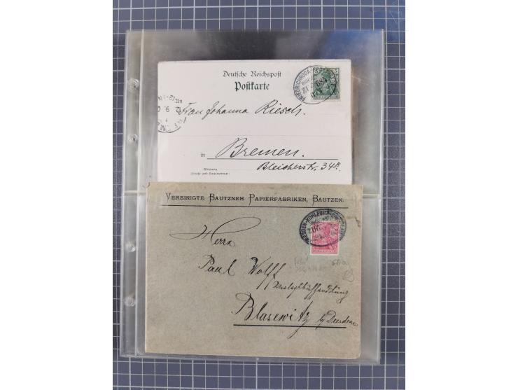 1866/1956, Bahnpost 245 Briefe, Karten, dabei 136 Belege AD/Kaiserreich
