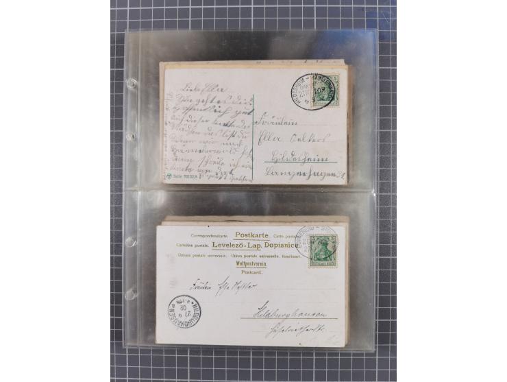 1866/1956, Bahnpost 245 Briefe, Karten, dabei 136 Belege AD/Kaiserreich
