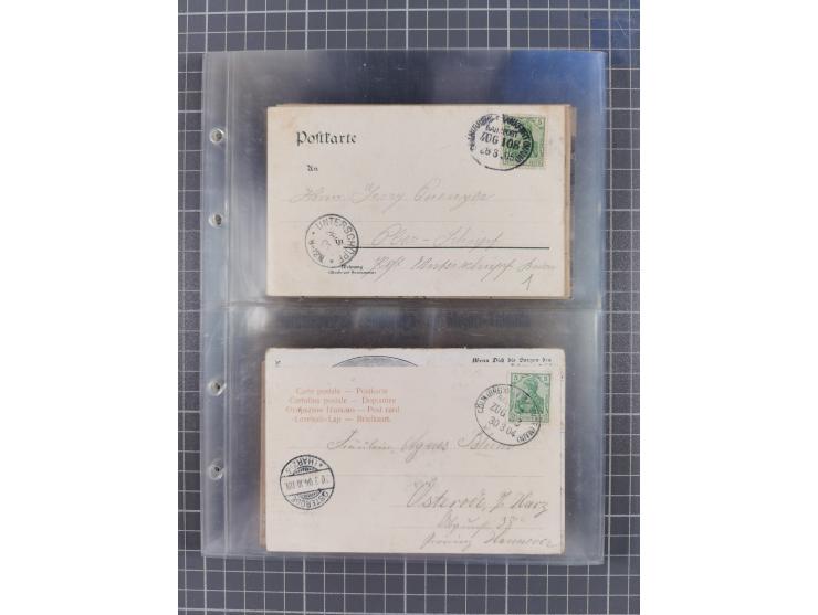 1866/1956, Bahnpost 245 Briefe, Karten, dabei 136 Belege AD/Kaiserreich
