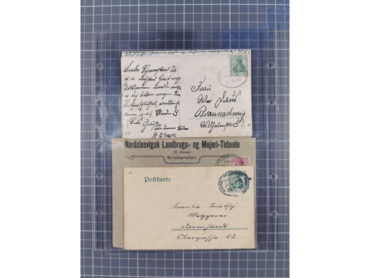 1866/1956, Bahnpost 245 Briefe, Karten, dabei 136 Belege AD/Kaiserreich
