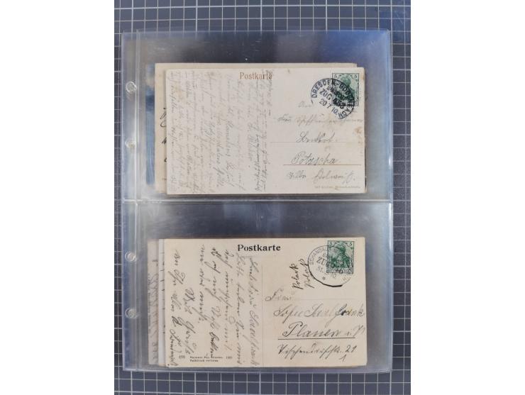 1866/1956, Bahnpost 245 Briefe, Karten, dabei 136 Belege AD/Kaiserreich
