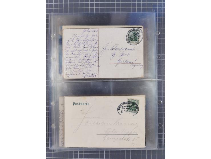 1866/1956, Bahnpost 245 Briefe, Karten, dabei 136 Belege AD/Kaiserreich
