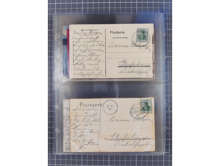 1866/1956, Bahnpost 245 Briefe, Karten, dabei 136 Belege AD/Kaiserreich
