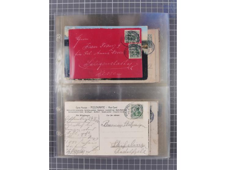 1866/1956, Bahnpost 245 Briefe, Karten, dabei 136 Belege AD/Kaiserreich
