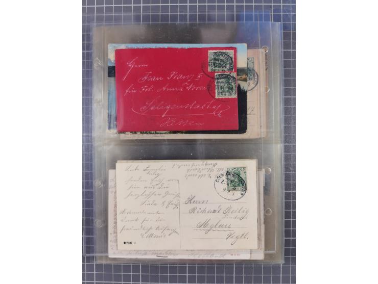 1866/1956, Bahnpost 245 Briefe, Karten, dabei 136 Belege AD/Kaiserreich
