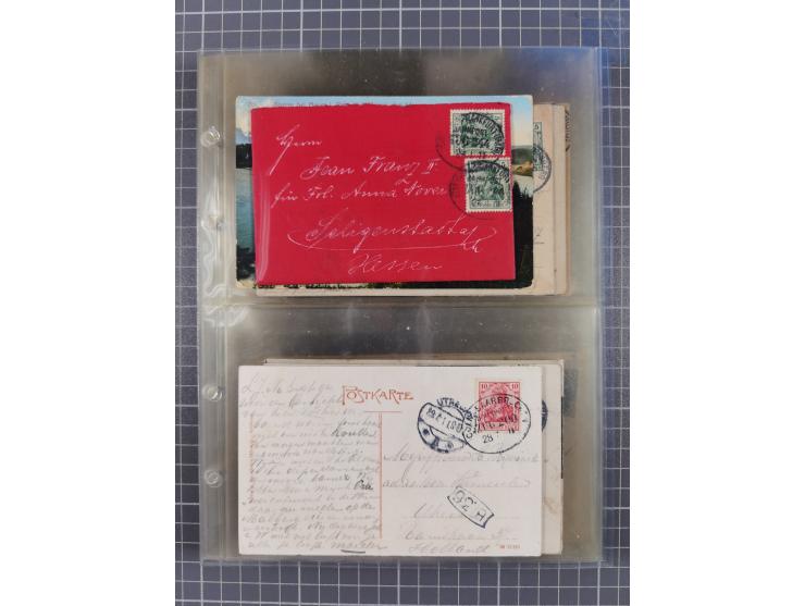 1866/1956, Bahnpost 245 Briefe, Karten, dabei 136 Belege AD/Kaiserreich
