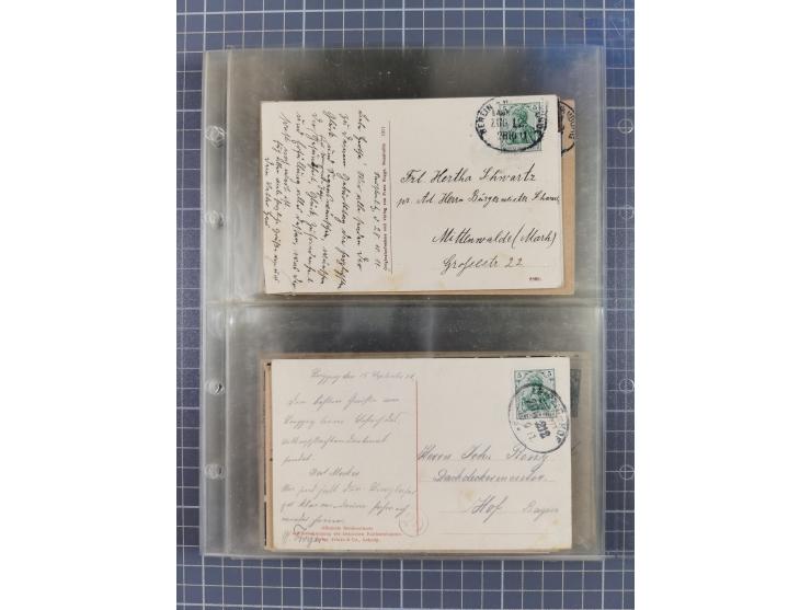 1866/1956, Bahnpost 245 Briefe, Karten, dabei 136 Belege AD/Kaiserreich
