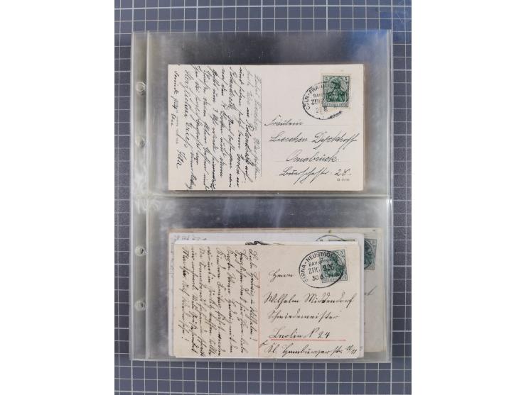 1866/1956, Bahnpost 245 Briefe, Karten, dabei 136 Belege AD/Kaiserreich
