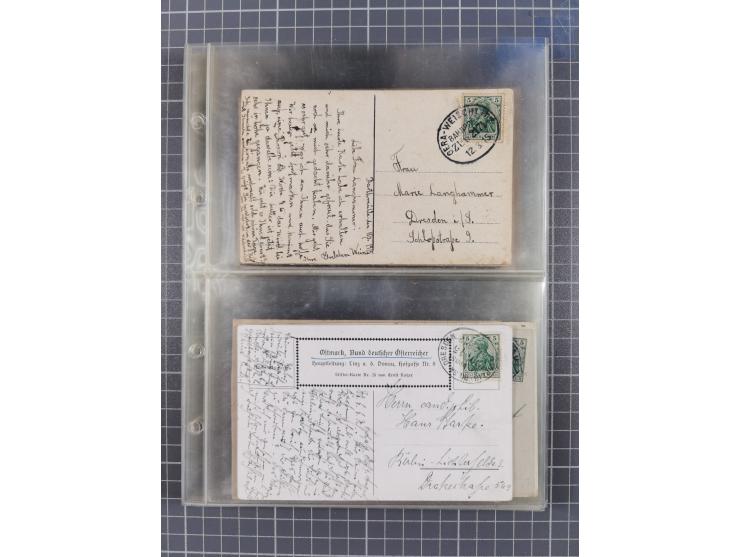 1866/1956, Bahnpost 245 Briefe, Karten, dabei 136 Belege AD/Kaiserreich
