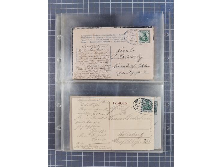 1866/1956, Bahnpost 245 Briefe, Karten, dabei 136 Belege AD/Kaiserreich
