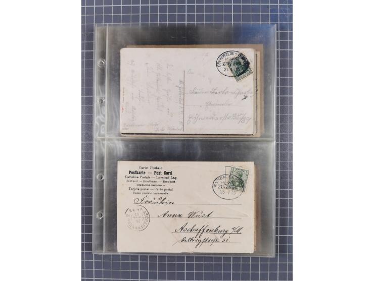 1866/1956, Bahnpost 245 Briefe, Karten, dabei 136 Belege AD/Kaiserreich
