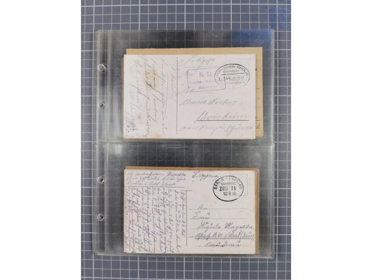 1866/1956, Bahnpost 245 Briefe, Karten, dabei 136 Belege AD/Kaiserreich
