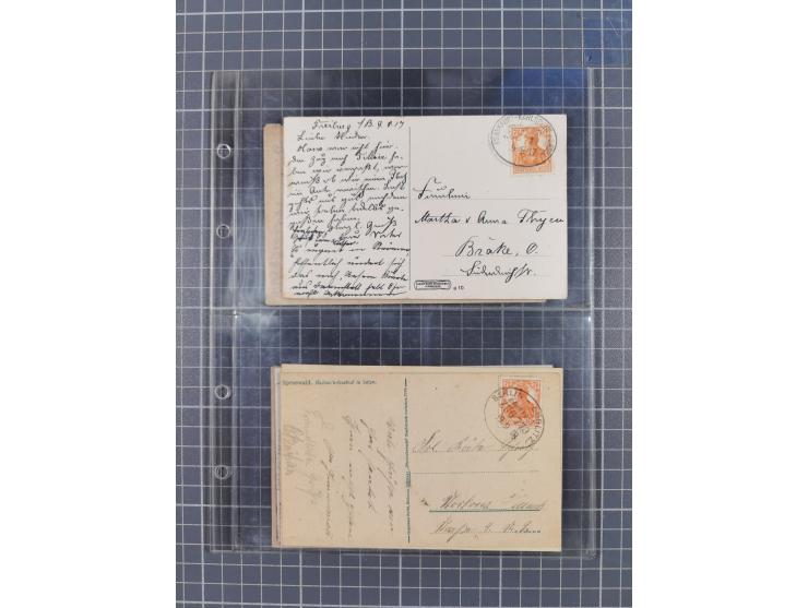 1866/1956, Bahnpost 245 Briefe, Karten, dabei 136 Belege AD/Kaiserreich
