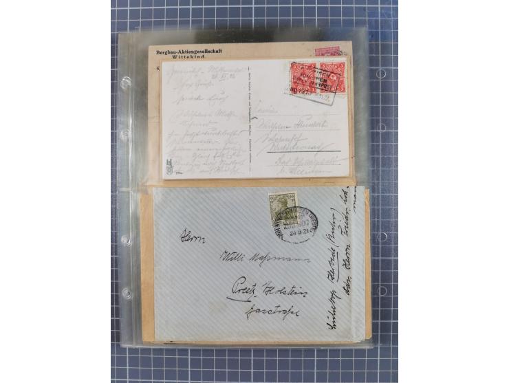 1866/1956, Bahnpost 245 Briefe, Karten, dabei 136 Belege AD/Kaiserreich
